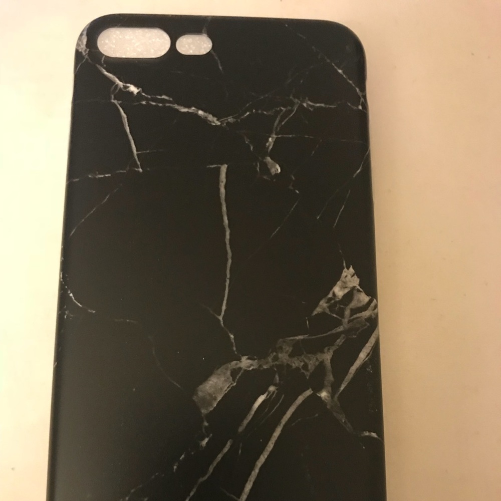 Black marble IPhone 7 plus case